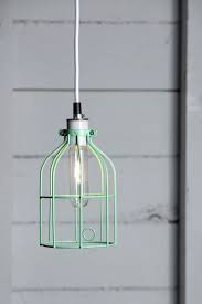 Industrial Pendant Lighting Mint Green Wire Cage Light Cage Light Cage Pendant Light Wire Cage Pendant Light