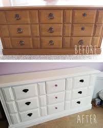 Bought An Old Wood Laminate Dresser With Two Missing Handles On Craigslist Gave It A Fresh Coat O Dresser Refinish Refurbished Furniture Refinishing Furniture