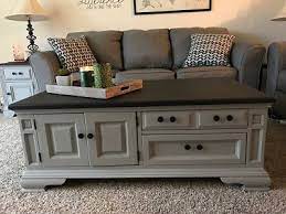 Repainting Coffee Table Chest Love How Easy And Professional Looking With Chalk Paint Coffee Table Makeover Painted Coffee Tables Refurbished Table
