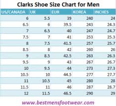 Clarks Shoe Size Chart Best Mens Footwear