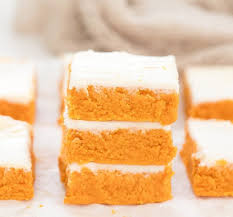 This pumpkin protein bars recipe is super versatile because you don't have to use a specific type of protein powder! 3 Ingredient No Bake Pumpkin Bars Keto Low Carb Kirbie S Cravings