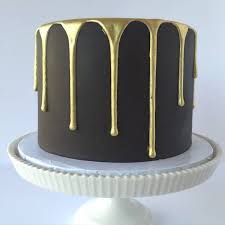 Art Deco Black And Gold Drip Cake Gold Drip On Cake Gold Dripping Cake Metallic Cake Drippy Cakes