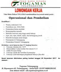 6,855 likes · 40 talking about this. Toko Buku Diskon Togamas On Twitter Informasi Lowongan Pekerjaan Di Togamas Tulungagung Bisa Dicek Ke Gambar Ya Tweeps