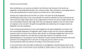 Sollicitatiebrief Assistent Begeleider De Beste Zorg Sollicitatiebrieven