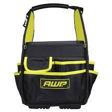 Black And Yellow Storage Bins Lowes Awp Hp Polyester Open Tote Tool Bag Lowes Com In 2020 Tool Bag Tool Bags Tote