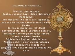 Setelah selesai, tiupkan pada telapak tangan anda dan usapkan pada wajah. Doa Komuni Spiritual Gereja Katedral Semarang Facebook