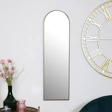 Arch frameless mirror with polished beveled edges, 18x36 by spancraft ltd. Gold Arch Wall Mirror