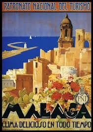Patronato Nacional De Turismo Malaga Carteles De Viaje De Epoca Poster Sobre Viaje Ilustracion Viajes