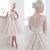 Simple Pale Pink Wedding Dress
