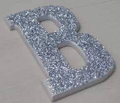 Just cover the front of the letters with glue and dust with glitter. Pin By Letters From A To Z On For The Little Ones Glitter Wall Glitter Paint For Walls Glitter Bedroom
