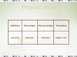 stick past participle