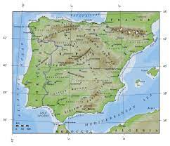 Elevation Map Of Spain Elevation Map Of Portugal And Spain | Portugal | Europe | Mapsland | Maps  Of The World