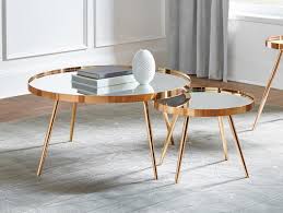 Buy coaster rustic brownx motif coffee table at walmart.com 723918 2 Pc Wildon Home Orren Ellis Gold Round Nesting Mirror Top Coffee Table Set