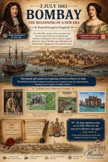 Bombay island granted to East India Company in 1668