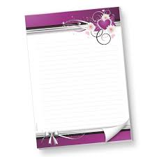 Herz vorlage zum ausdrucken pdf kribbelbunt vorlage herz. Schreibblock Liniert Lila Herzen 1 Stuck Din A4 Fur Briefe Oder Notizen