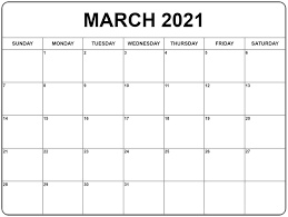 March 2021 Calendar Free Printable Calendar Templates Calendar Printables Printable Calendar Template