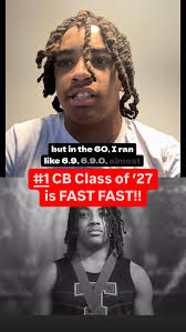 Micah Fleming — the #1 CB in the Class of 2027 , He ran a 6.9 60m which  projects to a 4.3 40-yard dash 🤯 As a sophomore, he’s already racking up  Power 4 offers 🎯, 🎥 Watch the full interview now ...