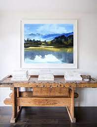 Maybe you would like to learn more about one of these? 11x14 13x19 8x10 Lake House Decor Pastel Art Watercolor Print Landscape Wall Art Painting Green Yellow Living Ro Calm Art Etsy Wall Art Landscape Wall Art