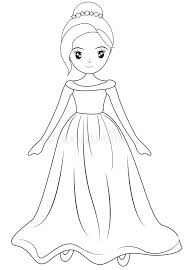 Maybe you would like to learn more about one of these? Girl Wearing A Long Gown Coloring Page Stock Illustration Illustration Of Design Child 54173090