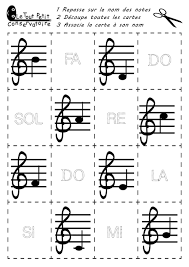 petit decoupage de notes musique et exercice d ecriture du nom des solfege education musicale coloriage couple mariage gratuit