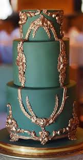 Teal and gold birthday cake. Fall Wedding Colors With Blue And Teal Color Palette