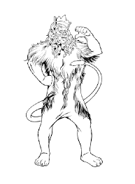 Colourful abstract lion limited edition fine art print | etsy. Wizard Of Oz Coloring Pages Cowardly Lion Coloring4free Coloring4free Com