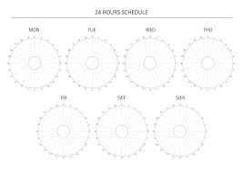 曜日別の24時間円グラフスケジュールのフリーダウンロード画像 ii ピンク ハート 円グラフ 2月 カレンダー