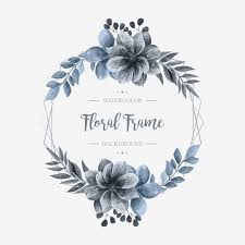 Quadro De Aquarela Flor Azul Floral Clipart Floral Fundo Padronizar Imagem Png E Vetor Para Download Gratuito In 2020 Flower Frame Floral Watercolor Floral Wreaths Illustration