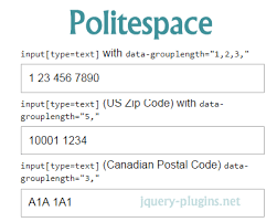 Politespace Unobtrusive Alternative To Input Masks Inputmask Mask Javascript Number Phone Creditcard Format Input Mask Alternative Coding