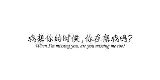 When I M Missing You Are You Missing Me Too Chinese Quotes Chinese Love Quotes China Quotes