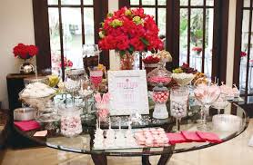 Silver And Pink Bridal Shower Hostess With The Mostess Bridal Shower Candy Buffet Pink Bridal Shower Bridal Shower Sweets