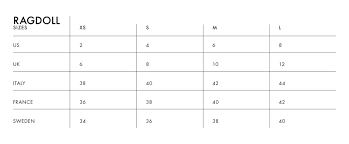 Ragdoll La Size Guide