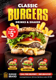 restaurant flyer template design burger flyer menu burger food design healthy restaurant food