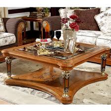 Concrete coffee tables are best for delivering an industrial edge, while black marble gives a moody feel. Yb29 Antique Solid Wood Luxury Hand Carved Living Room Furniture Glass Top Square Coffee Table Buy Solid Wood Coffee Table With Glass Top Glass Top Wood Base Coffee Table Living Room Furniture Centre