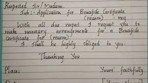 In case there is no application form, a letter may be written. Bonafide Certificate Requisition Letter Youtube