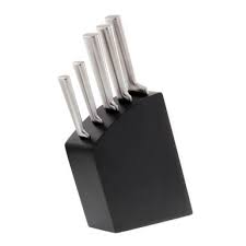 Couteau huitre pradel inox : Bloc 5 Couteaux Inox Kimono Noir Jean Dubost Alice Delice