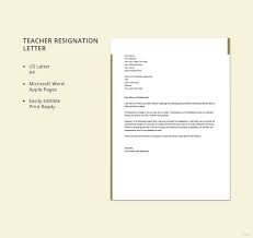 Maybe you would like to learn more about one of these? 9 Teacher Resignation Letter Template Free Word Excel Pdf Ipages Free Premium Templates