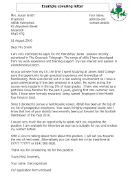 Junior Hair Stylist Cover Letter Templates At Allbusinesstemplates Com