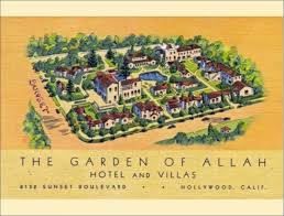 Garden Of Allah Hotel Color Postcard Zazzle Com Garden Of Allah Vintage Postcard Postcard