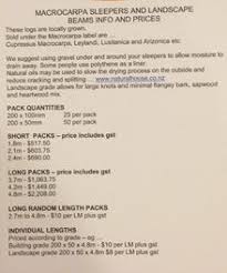 Macrocarpa Sleepers 200 X 100 X 1 8 Pack Sleeper The 100 Packing
