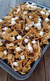 Smores Snack Mix Three Kids And A Fish Recipe Snack Mix Recipes Snack Mix Smores Snacks
