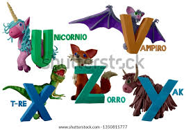 There have been attempts since the late 20th century to standardize the orthography by replacing all the vowel uses. Spanish Animals Alphabet Handmade Plasticine V Stockfoto 1350815777 Shutterstock