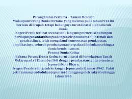 Sejarah jabatan pendidikan (pelajaran) perak pada mulanya telah dilakar pada tahun 1890an dengan tertubuhnya jabatan tersebut selaras dengan itu, penyusunan semula struktur baru kementerian pendidikan malaysia, jabatan pendidikan negeri perak telah disusun semula. Latar Belakang Sejarah Kesultanan Melayu Sejarah Negeri Perak