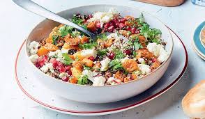 Recette Salade Lentille Quinoa Patate Douce Rotie Aux Herbes Et Dukkah Grenade Et Feta Picard Recette Recette Salade Lentilles Salade De Lentilles Recette Salade