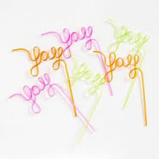 Check spelling or type a new query. Add A Fun Touch To Your Next Event This Set Of 6 Straws Spell Out Yay In Cursive And Come In Green Pink And Yello Party Tableware Crazy Straws Party Cutlery