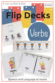 Your Kids Will Have Fun Practicing Nouns And Pronouns With These Language Flip Books A Ton Of Verbs Speech Therapy Nouns And Pronouns Speech Language Therapy
