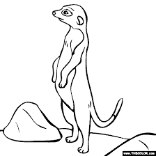 Meerkat coloring pages are a fun way for kids of all ages to develop creativity, focus, motor skills and color recognition. Meerkat Coloring Page
