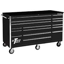 Extreme Tools Thd Series 72 In 16 Drawer Roller Cabinet Tool Chest Black Thd722516rcbk The Home Depot Tool Chest Tool Box Rolling Tool Box