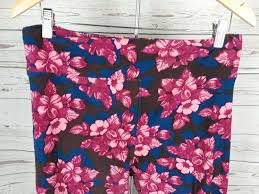 Teal color chart moramora info. Lularoe Womens Pink Purple Flower Pattern Stretch Leg Gem