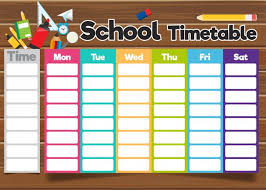 School Timetable Template School Timetable Timetable Template Study Planner Printable